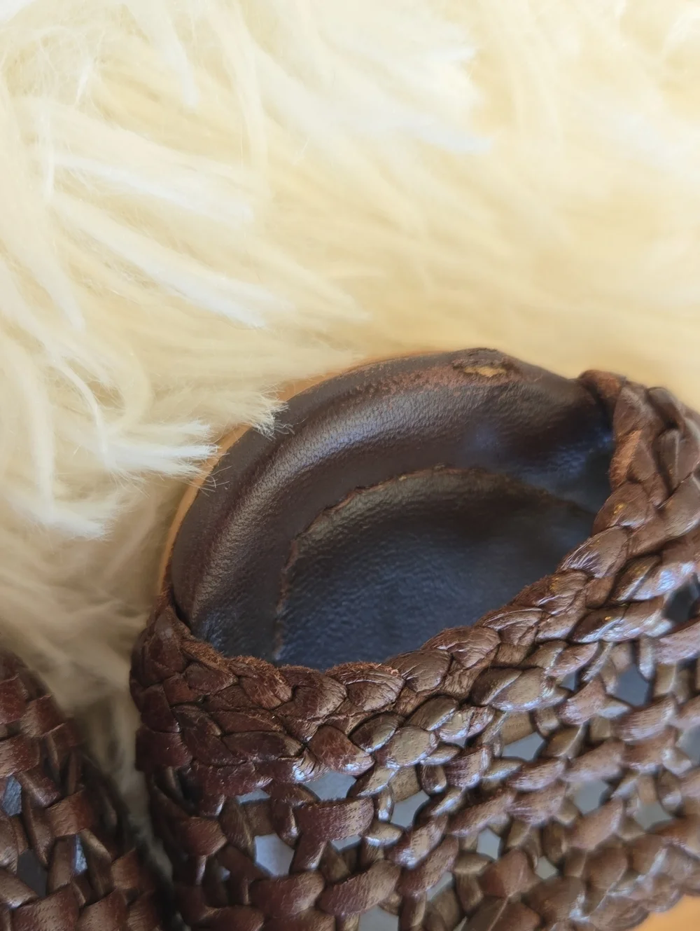 L'Ottuse Handmade Chocolate Braided Leather Platform 4
